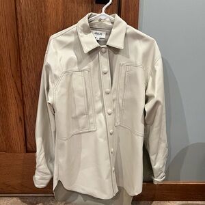 AG Vegan Leather  Cream Women's Jacket